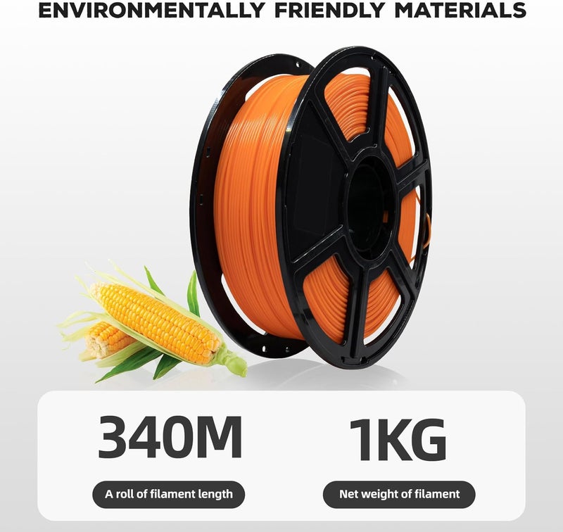 FLASHFORGE PLA Filament 1.75mm, 3D Printer Filament 1kg (2.2lbs) Spool, Dimensional Accuracy +/- 0.02mm, 3D Printing Filament Easy to Use and Fits for Most FDM 3D Printers (Orange) - Image 5